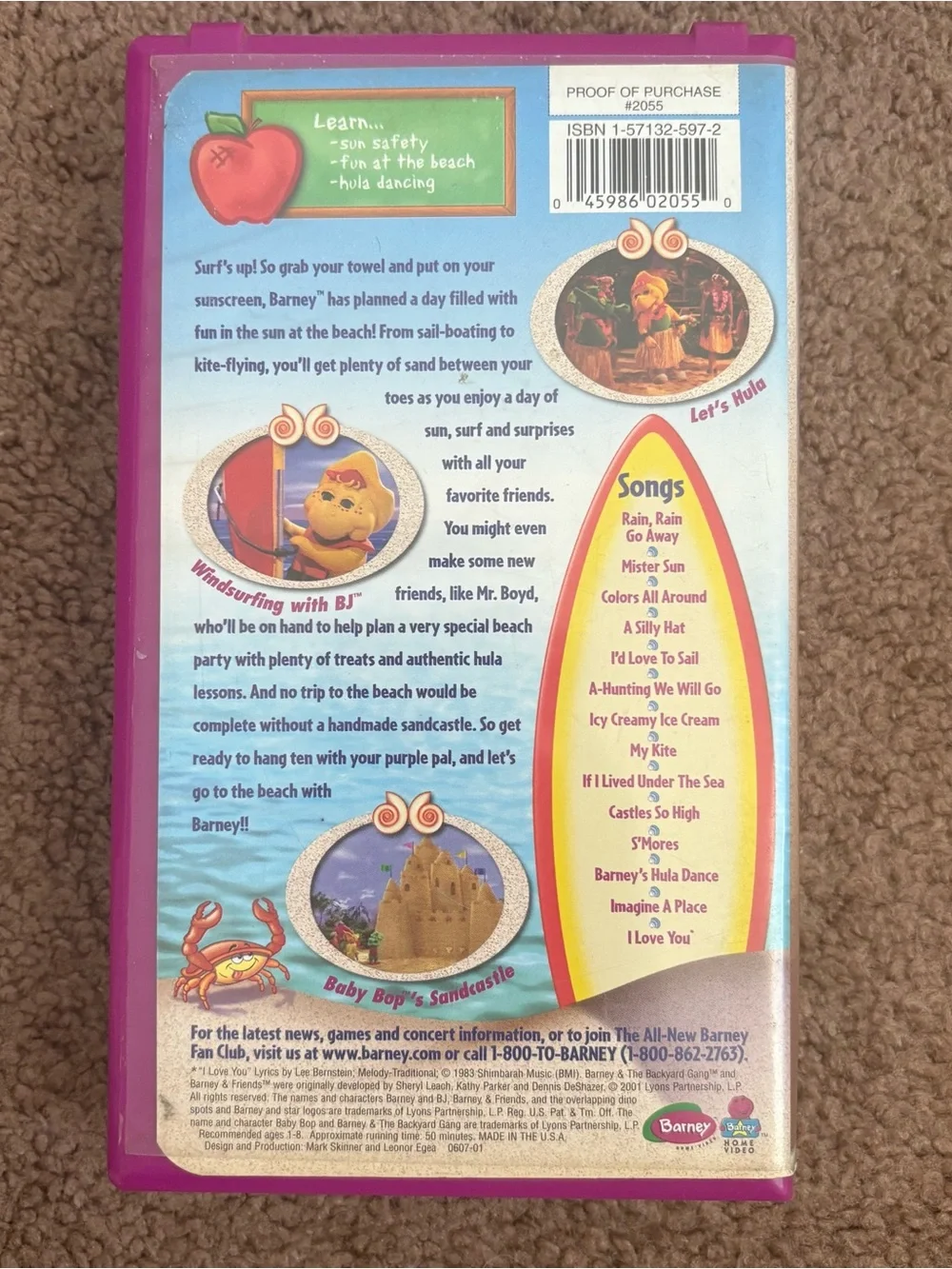 Barney's Beach Party VHS (2001) Lyrick Studios NTSC, Never Seen On TV